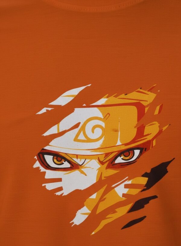 Anime Eyes Graphic T-Shirt – Bold Orange Edition