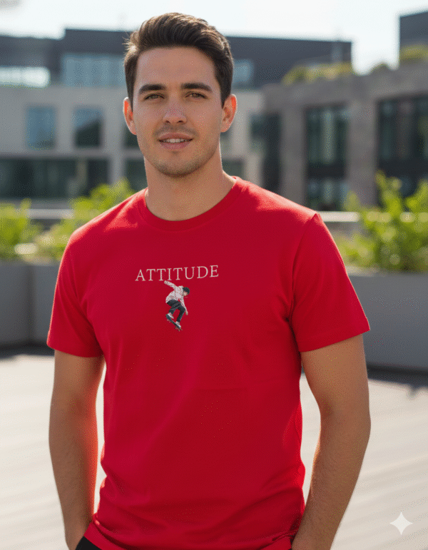 ATTITUDE Embroidered T-Shirt